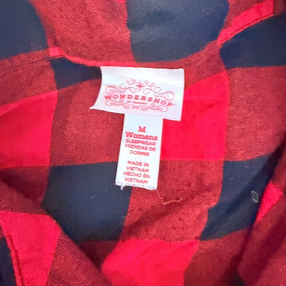 Target Red and Black Checked Flannel PJ Set- Size M - Picture 5 of 5